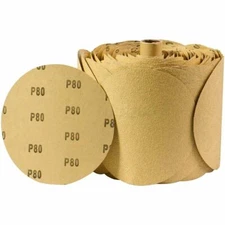 80 Grit 6 in PSA Sanding Disc Sticky Back Sandpaper 100 Roll Adhesive DA Sander
