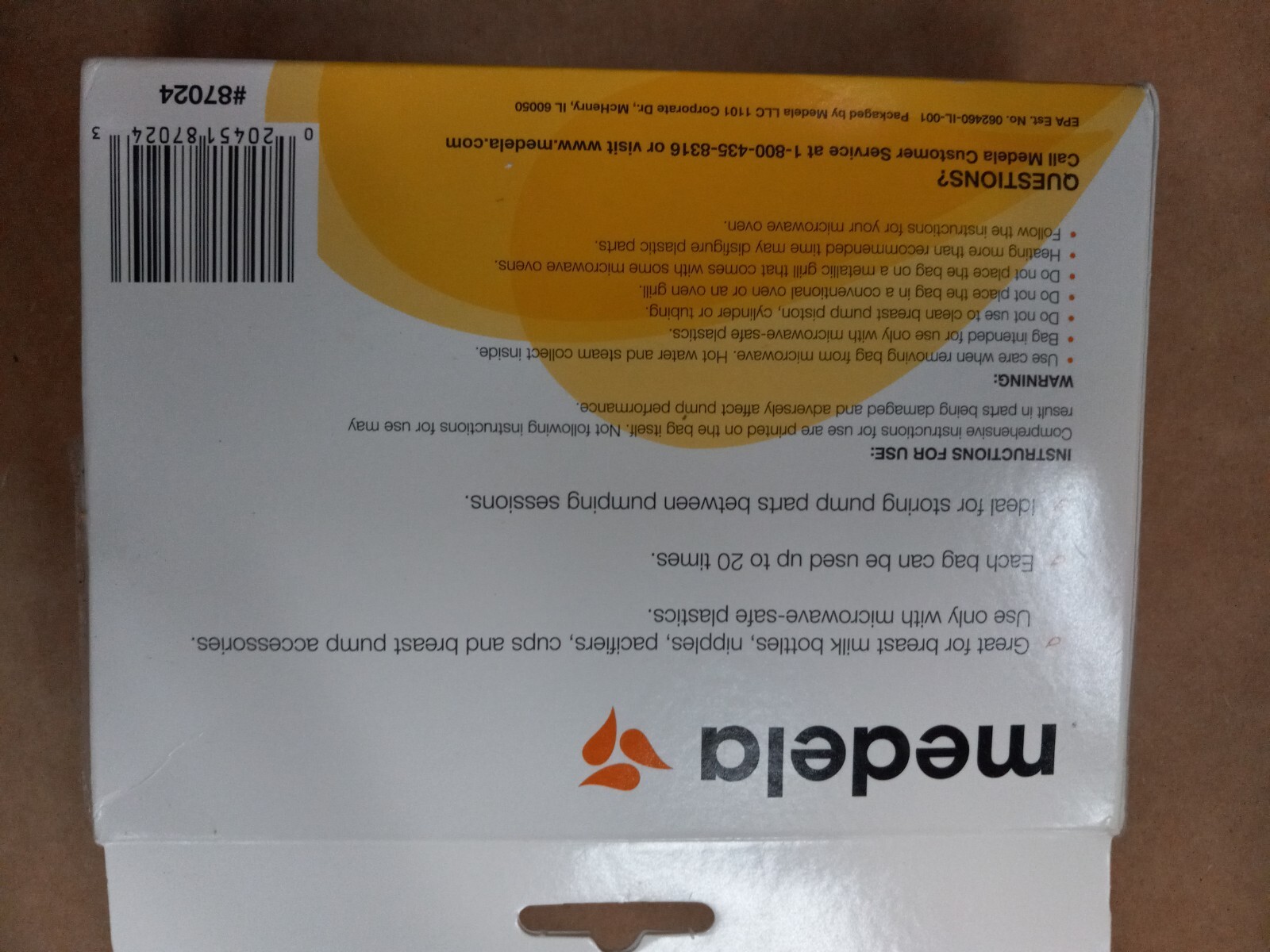 Medela Breast Feed Quick Clean Micro-steam Bags 5 Count 100 Uses