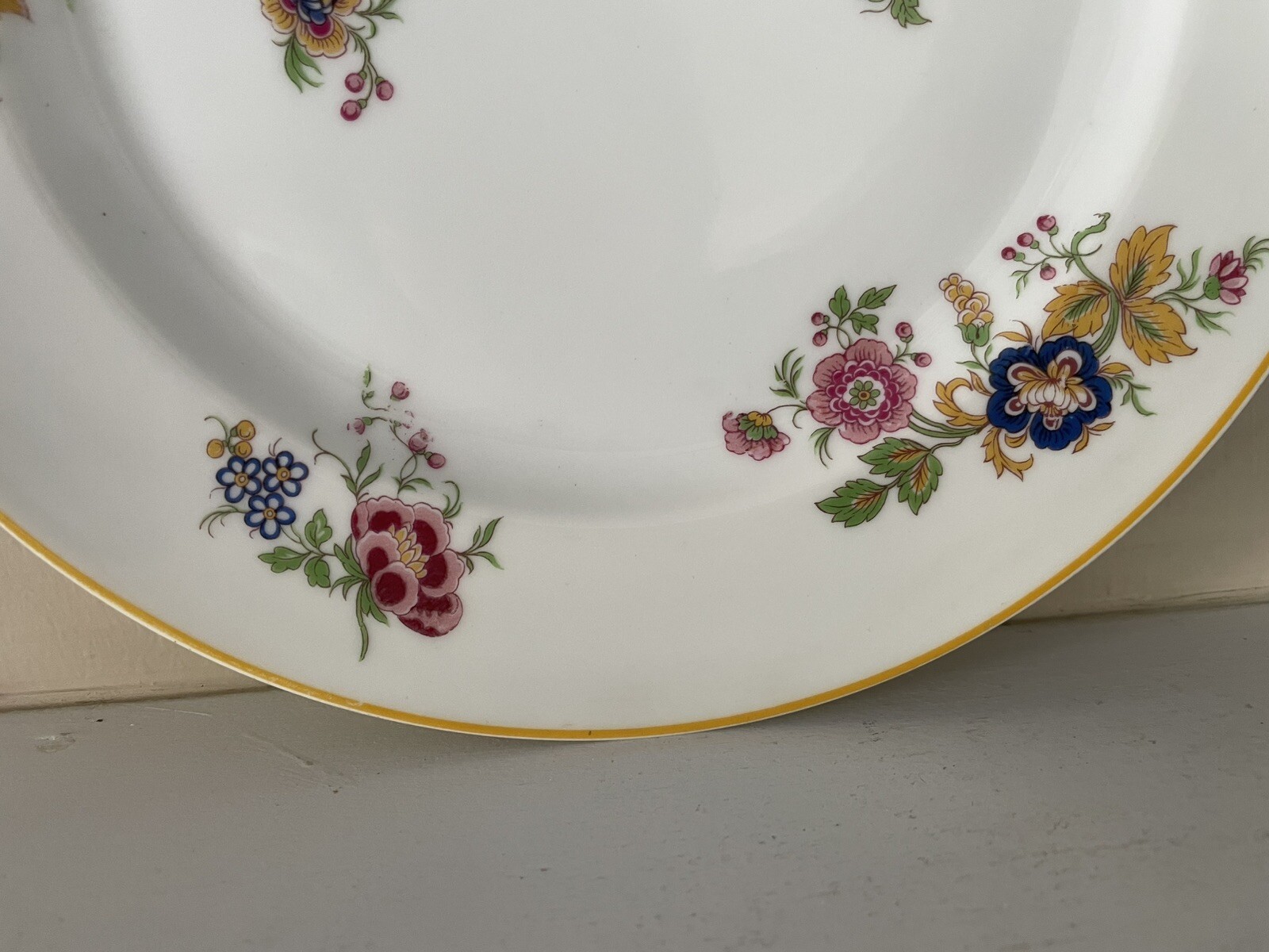 Haviland Limoges LORRAINE Blue Pink Floral Dinner Plate 9.75" EUC 6 Available