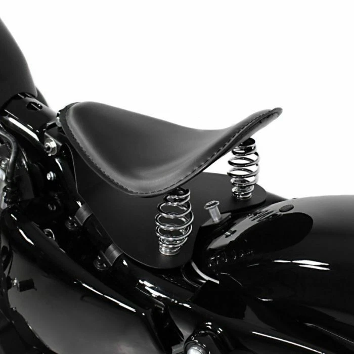 Motorcycle 3" Spring Solo Style Bracket Seat For Harley Sportster Chopper Bobber - Image 4 of 4
