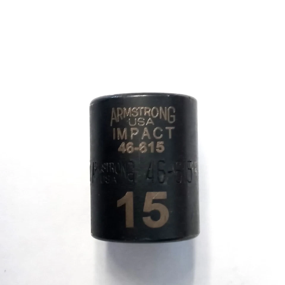 Armstrong 46-615 15 mm 3/8" Drive 6 Point Impact Socket USA - Image 3 of 3