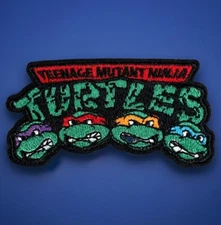 🔥Teenage Mutant Ninja Turtle TMNT Embroidered Iron On Patch 3.5" x 2" FREE SHIP