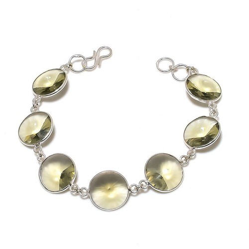 Bracelet en améthyste fait main : bijoux en argent sterling 925 avec pierres précieuses - France