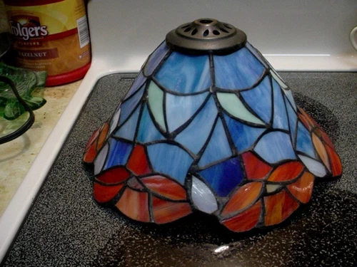Vintage Tiffany Style Glass Lamp Shade