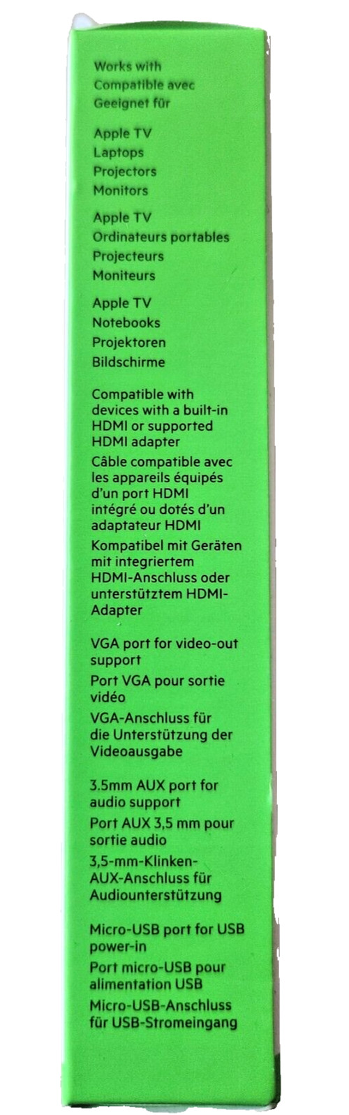 Belkin HDMI to VGA Adapter with Micro-USB Power, 6", Black (BLKAV10170BT)