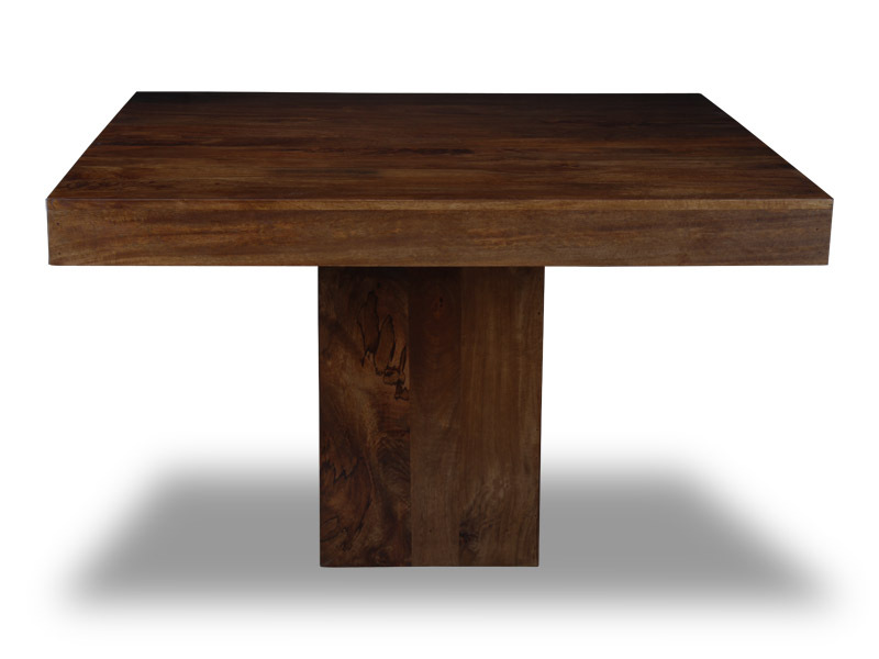 SOLID MANGO WOOD 120CM CUBE DINING TABLE NEW INDIAN FURNITURE