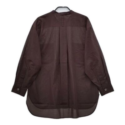 MARGARET HOWELL / マーガレットハウエル 24SS 578-4153011 COTTON VOILE バンドカラー 長袖シャツ MARGARET HOWELL - MARGARET HOWELL COTTON VOILE バンドカラー