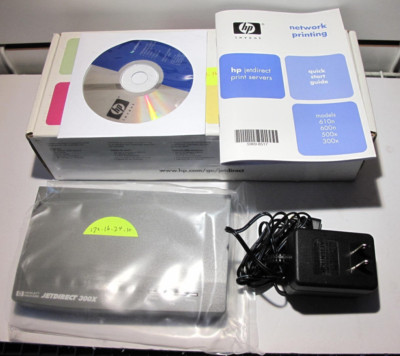 HP Jetdirect 300x, external print server for fast ethernet, Pre-owned