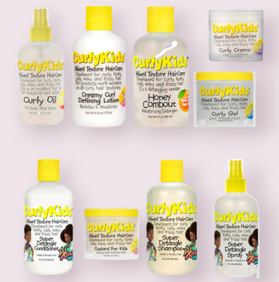 Curly Kinder gemischte Textur Haarpflege/Lotion/Gel/Shampoo/Conditioner UK versandkostenfrei