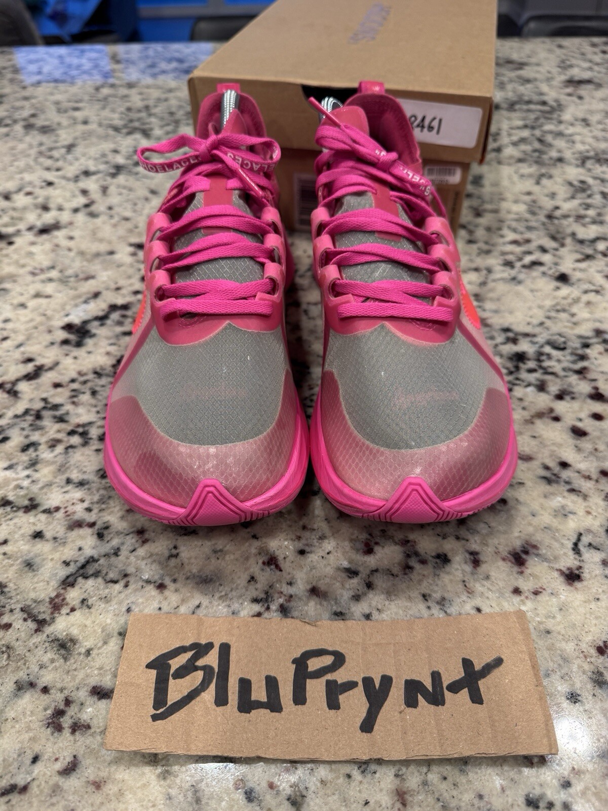 OFF WHITE X NIKE Taglia 9 5 Nike Off White x Zoom Fly SP rosa tulipano