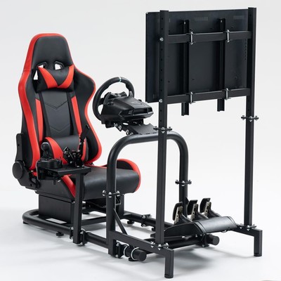 Supllueer Racing Simulator Cockpit Stand with Gaming Seat Fit Logitech G920 G923