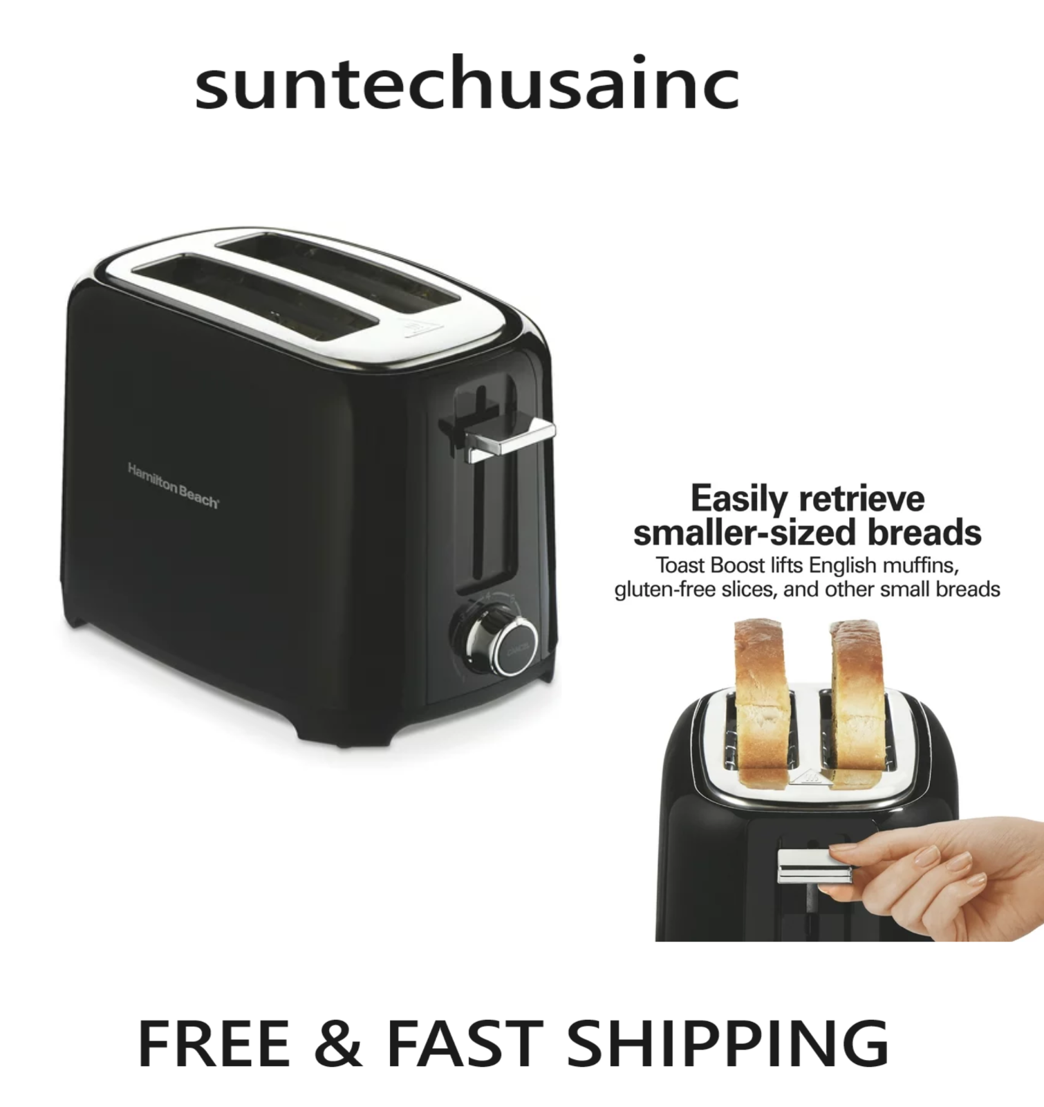 Hamilton Beach 2 Slice Toaster with ExtraWide Slots, Black, 22217 eBay