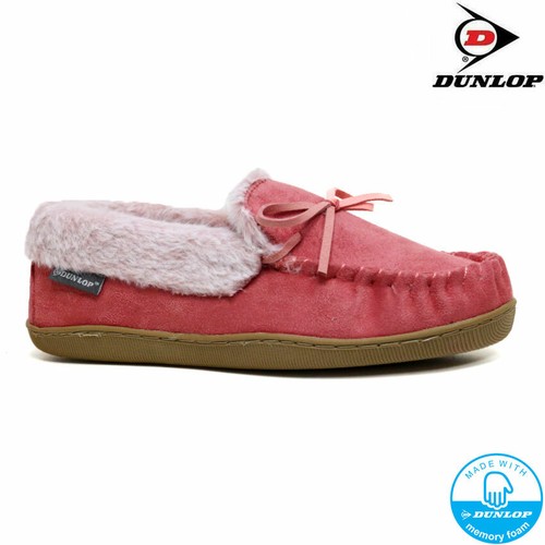 WOMENS MOCCASIN WARM SLIPPERS FAUX SUEDE SHEEPSKIN LOAFERS LINED LADIES SHOES - Picture 20 of 21