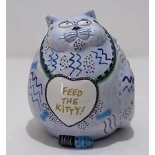 Fitz and Floyd Feed The Kitty Ceramic Cat Bank Piggy Bank  Brand New No Box