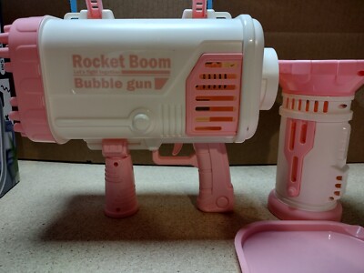Bazooka Bubble Machine Guns, 64 Holes Giant Bubble Machine Gun W/Colorful Lights