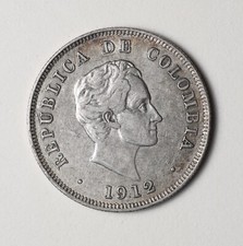 1912 Colombia 50 Centavos