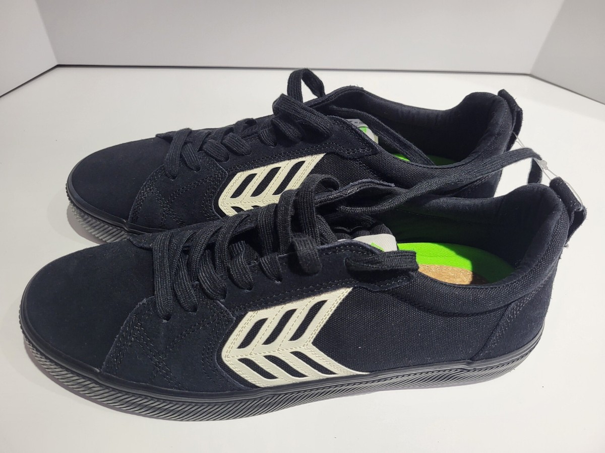 Cariuma CATIBA PRO Skate Suede & Canvas Sneaker All Black/Ivory