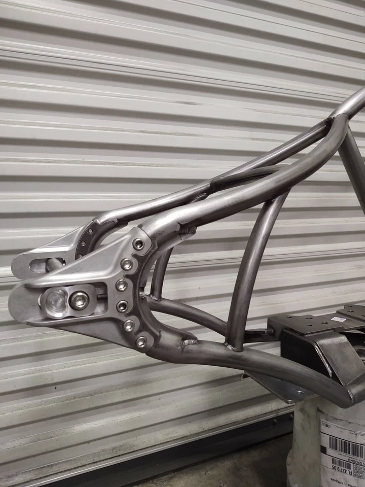 Tinworksinc Radio Marco Rígido 200 mm Bobber/Chopper Billet Eje Bloques HECHO EN EE. UU. Foto 4 de 4