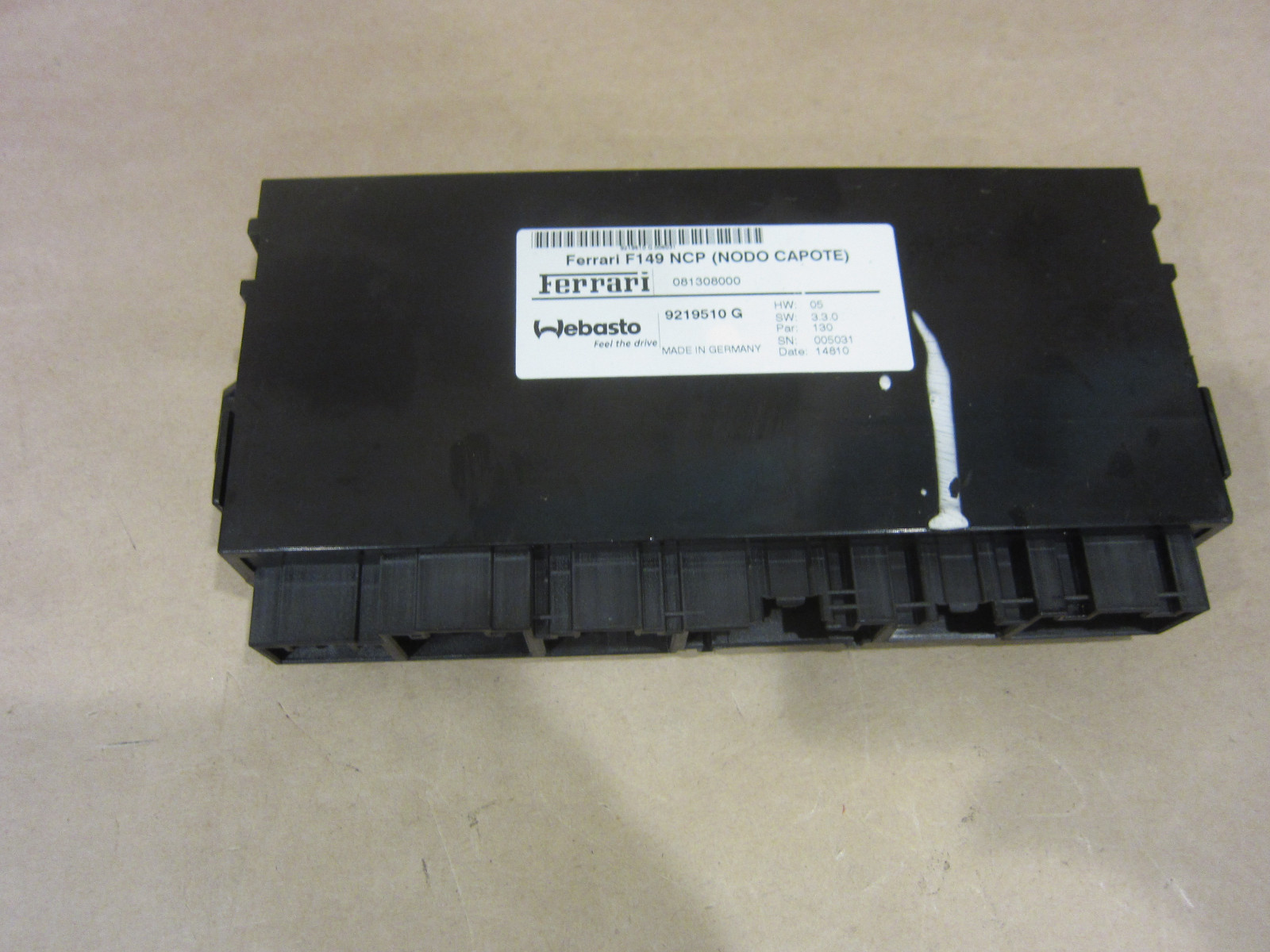 Ferrari California - Top ECU - Convertible Roof Control Unit  -  P/N 81308000