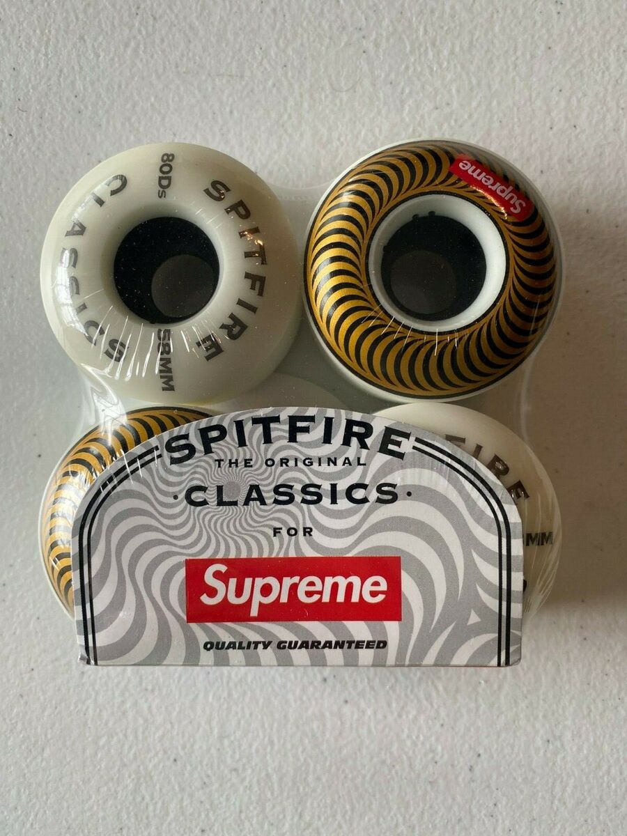 New Supreme x Spitfire - Skate Wheels (Set of 4) - Gold New Supreme x Spitfire - Skate Wheels (Set of 4) - Gold