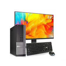 Fast Computer Set Core i5 DELL 16GB RAM 256GB SSD + 500GB HDD 24"  Windows 11