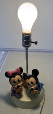 Vintage 84 Walt Disney Babies Mickey Minnie Mouse Lamp Night Light No Bulb WORKS
