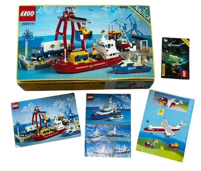 VINTAGE 90 s Lego Launch & Load Seaport #6542 Box/Instr + #6375 & #6353 READ