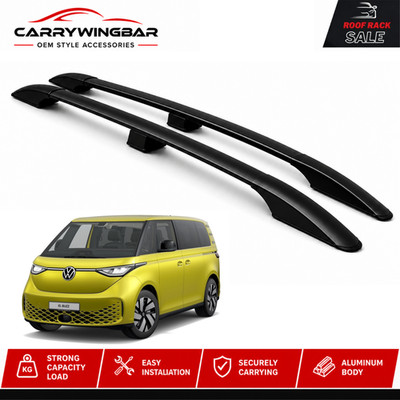 Dachreling Seite für Volkswagen ID Buzz SWB L1 2022-2026 Schwarz Aluminium