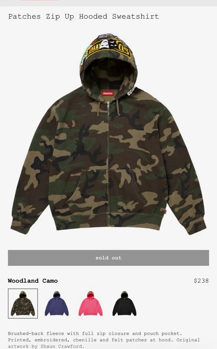 Supreme Camouflage Hoodies & Sweatshirts for Men for Sale | Shop