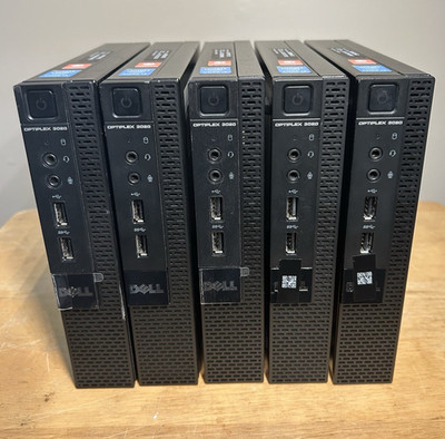 LOT OF 5 Dell OptiPlex 3020 Intel Core i3-4160T 4GB MEM 128GB SSD tested to BIOs
