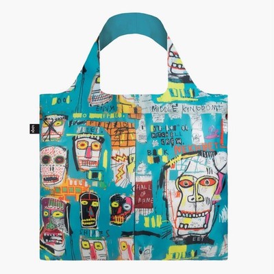 LOQI Tasche Jean Michael Basquiat SKULL wiederverwendbar groß Einkaufstasche