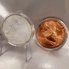 1 oz .999 Fine Silver "Bald Eagle" American Wildlife Set w/Copper Round [WQ]