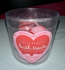 🛁 NCLA Beauty Bath Treats – Set of 3 Rose Sorbet Bath Bombs – Shea Butter