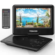 11.5" Portable DVD Player 9" Swivel Screen Car Travel DVD Player 5 Hours battery