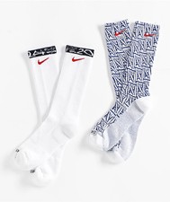 Nike SB Everyday Plus Cushioned Crew Socks Olympics White Large 8-12 PAB400 900