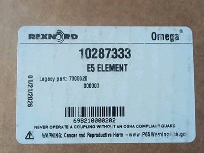 Rexnord Omega E5 - Coupling - 1/21/06 Date Code - Illinois Stock