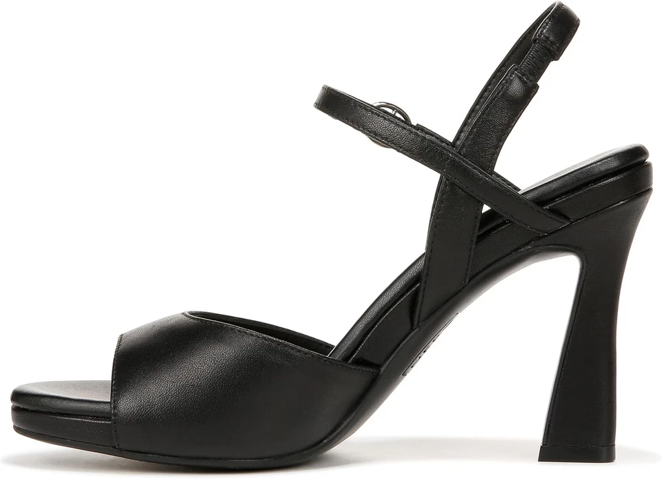 Sandalia de vestir Naturalizer para mujer Lala tacón alto cuero negro 7,5 M Foto 3 de 4