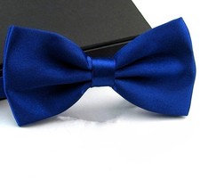 Black/red/Blue Classic Tuxedo Bow Tie Pre-Tied Satin Adjustable Strap Groomsmen