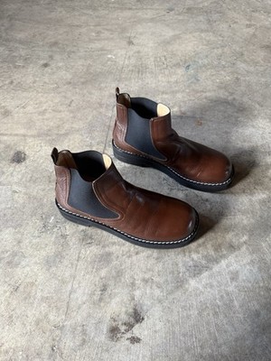 COMME SE-A Unisex Brown Leather Rhonda Chelsea Boots | EU 38 / US W7.5