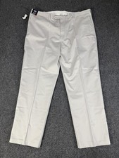 Roundtree  Yorke Pants Mens 48x34 Stone Travel Smart Classic Fit