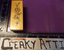 PSX C-2203 FLOWER VINE DELICATE BUDS RUBBER STAMP RETIRED CREAKYATTIC