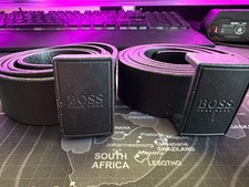 Image of Hugo Boss leather belt black mens - Size 34