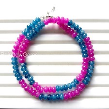 Rainbow Rondelle Beads . 6mm Smooth Rondelle Beads . Beautiful Rainbow shaded Co