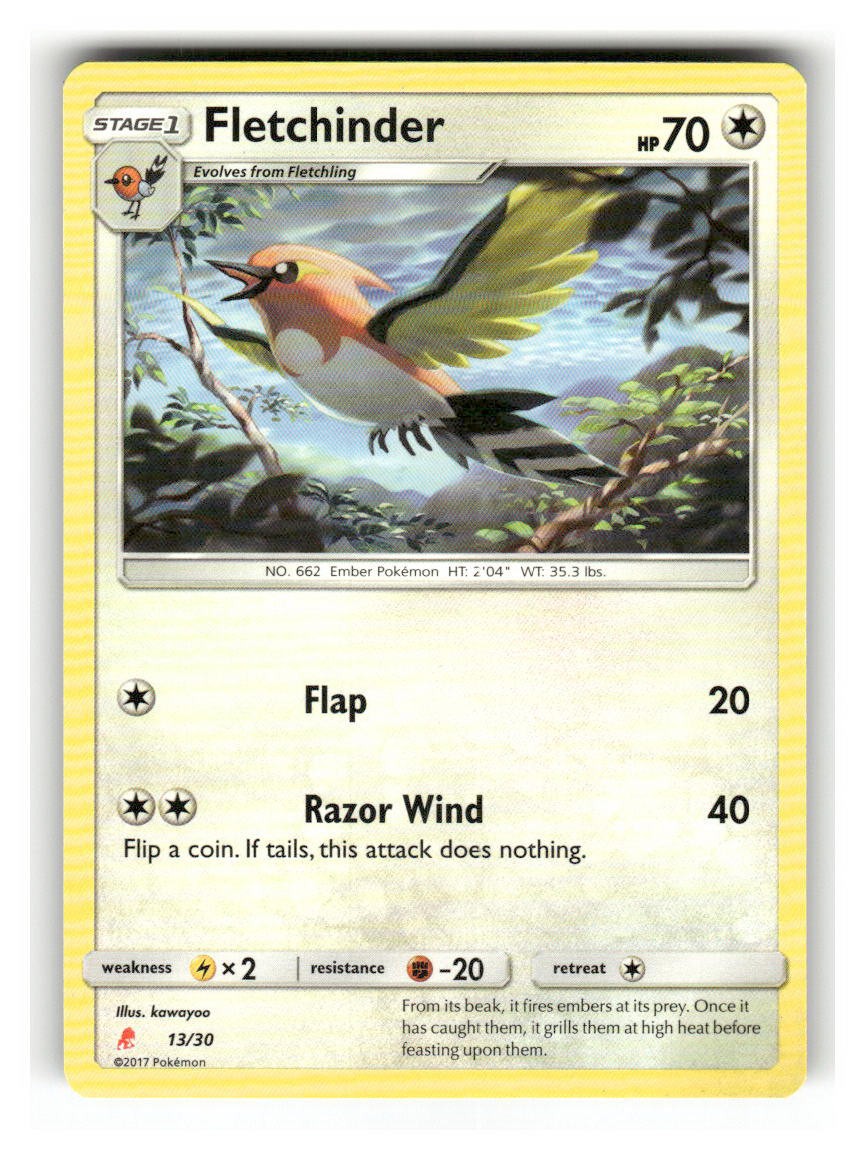 Fletchinder - 13/30 - MP - SM Trainer Kit: Lycanroc & Alolan Raichu