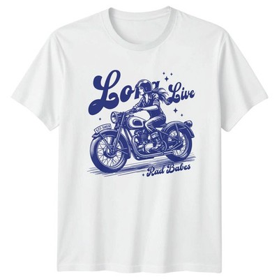 Long Live Rad Babes Damen T-Shirt Retro Biker Motorrad Geburtstag Geschenk für Sie