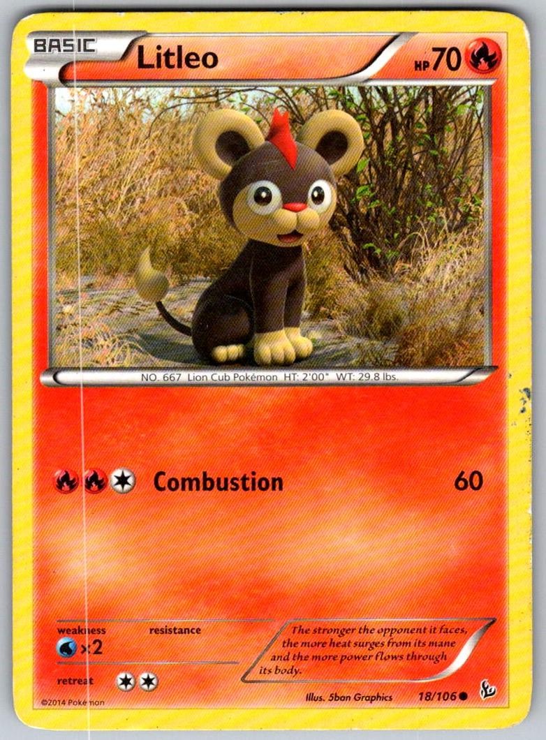 2014 Litleo 18/106 Pokemon Flashfire C