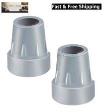 Crutch Tips, 2 Pack 7/8 inch Heavy Duty Replacement Cane Tips Rubber Crutch T...
