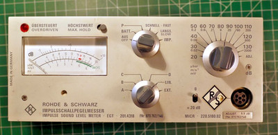 Rohde und Schwarz Impulsschallpegelmesser EGT 201.4318.02 mit orig. Messmikrofon