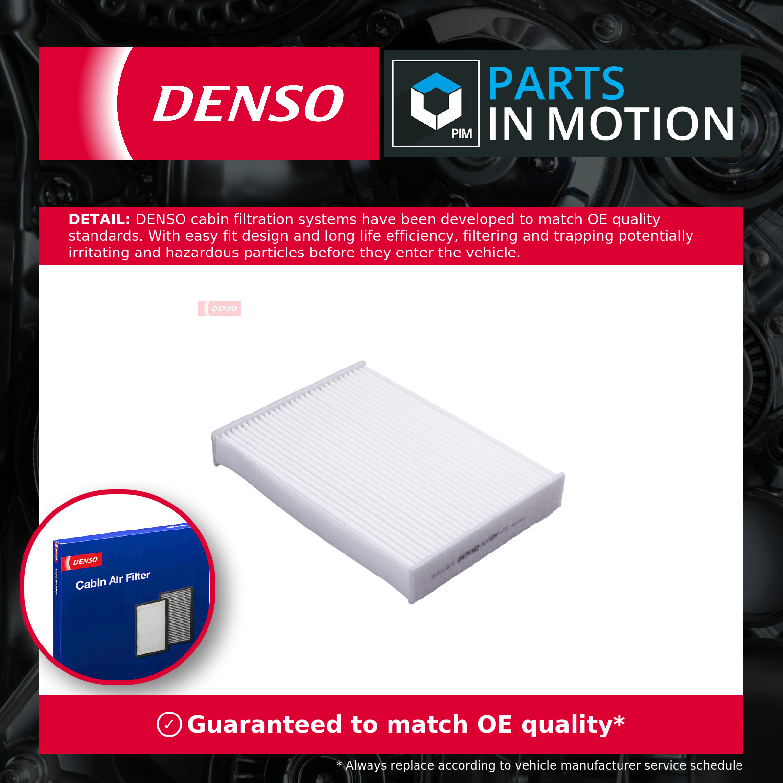 Pollen / Cabin Filter fits RENAULT TALISMAN KP, L2M, LP 15 to 22 Denso Quality