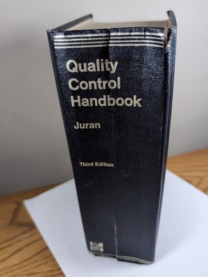 Quality Control Handbook J.M. Juran Third Edition 1974 Hardcover Good Condition 